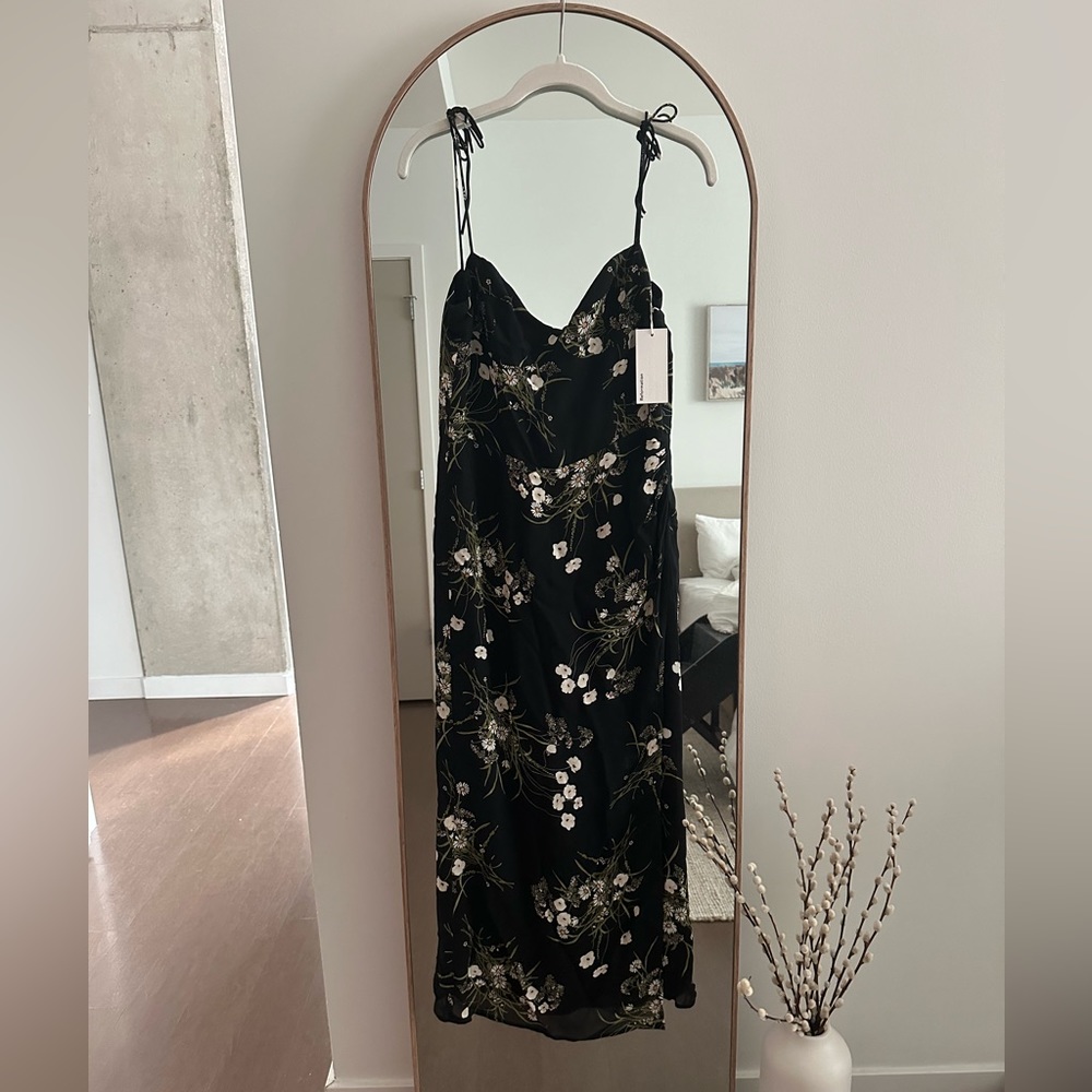 Reformation dress - black floral